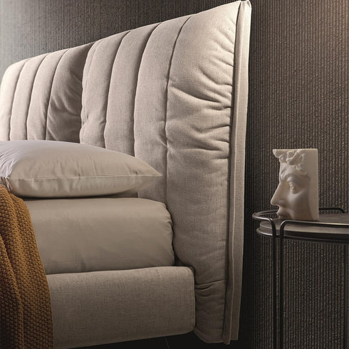 Ally Cotton Linen Adjustable Headboard Modern Bed Frame